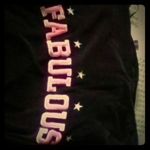 Cacique Velvet Robe Black and Pink